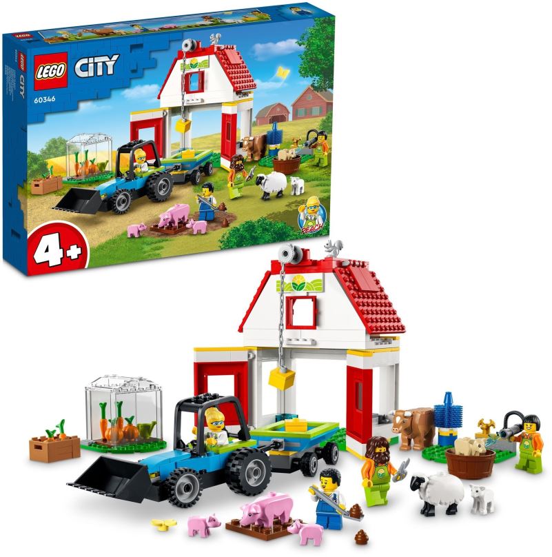 LEGO stavebnice LEGO® City 60346 Stodola a zvířátka z farmy