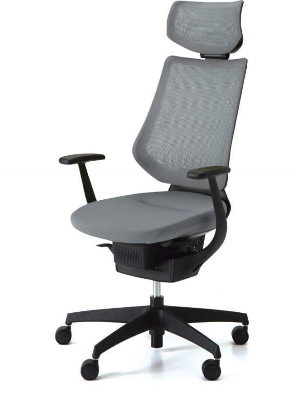 Kancelářská židle 3DE ING Glider 360° s podhlavníkem - šedá