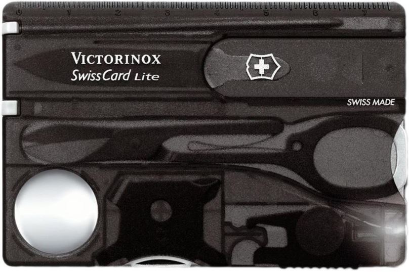 Multitool Victorinox Swiss Card Lite Translucent černý