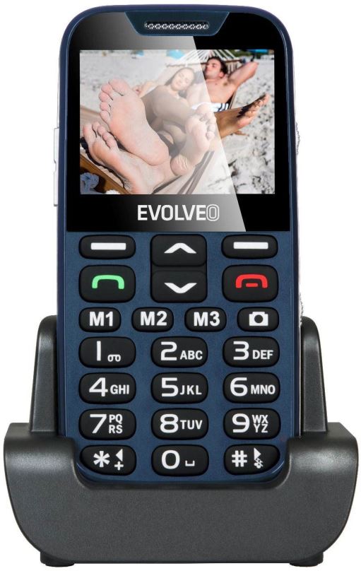 Mobilní telefon EVOLVEO EasyPhone XD modro-stříbrný