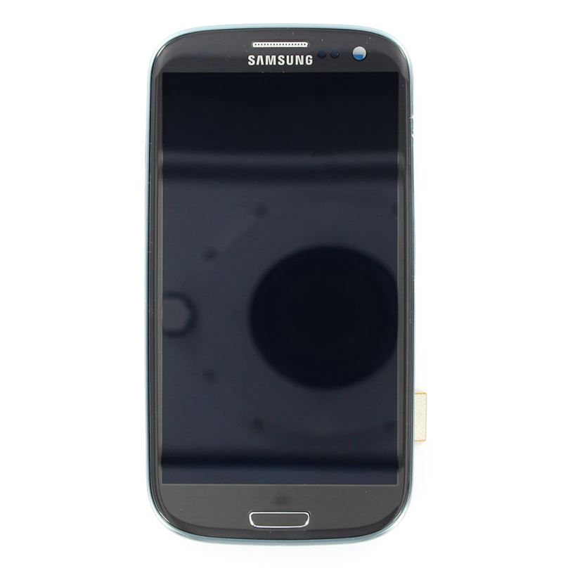 Náhradní díl LCD display + Dotyk + Přední kryt Samsung i9300 Galaxy S3 Grey