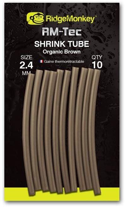 RidgeMonkey Smršťovací hadička Connexion Shrink Tube 2,4mm Organic Brown 10ks
