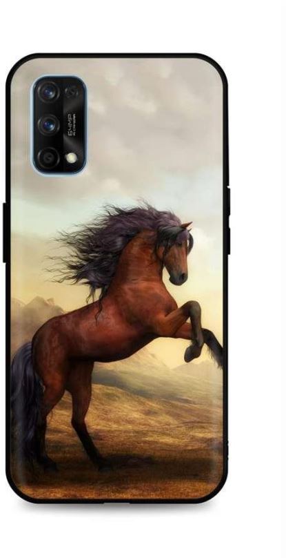 Kryt na mobil TopQ Realme 7 Pro silikon Brown Horse 54983