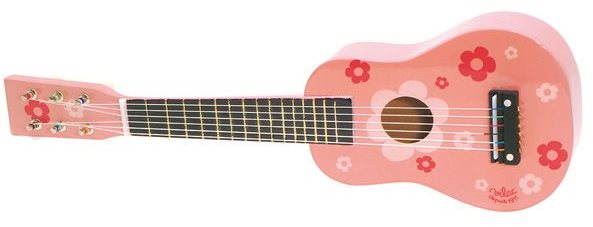 Dětská kytara Kytara růžová s květy