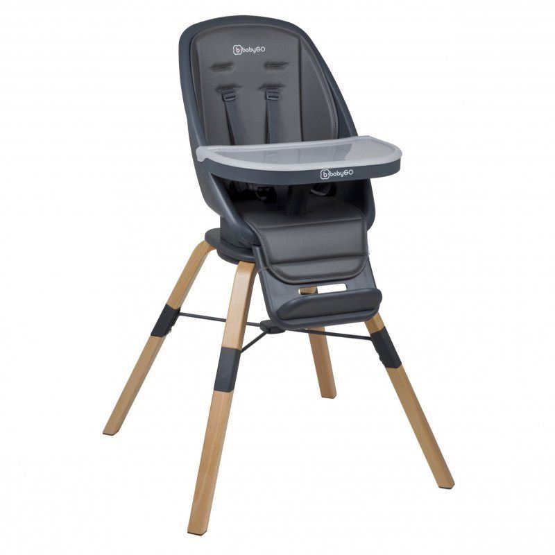 Jídelní židlička BabyGO CAROU 360° šedá