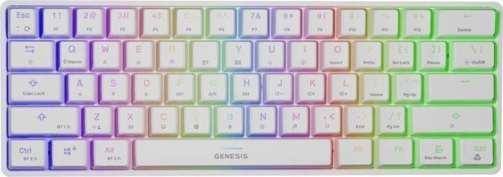 Herní klávesnice Genesis THOR 660 Gateron RED, RGB, bílá - US