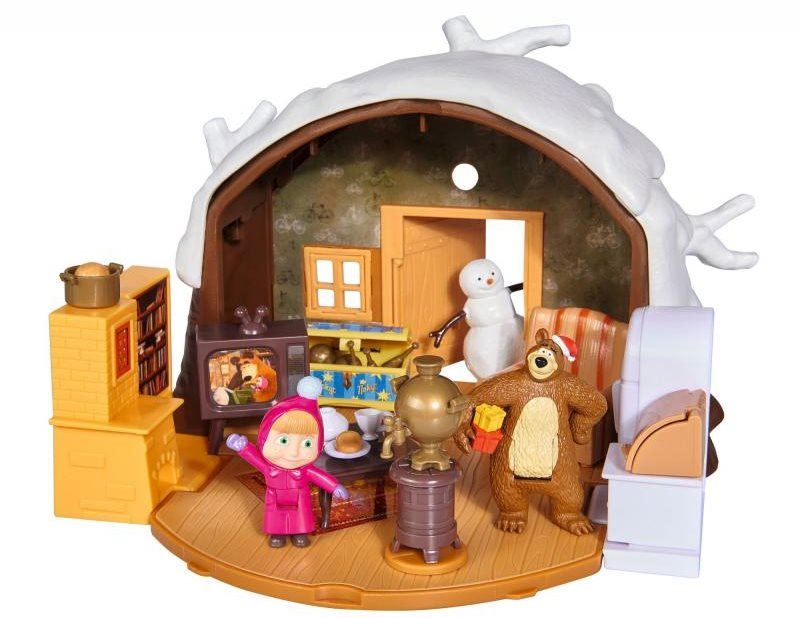 Domeček pro panenky Simba Máša a medvěd Zimní dům medvěda