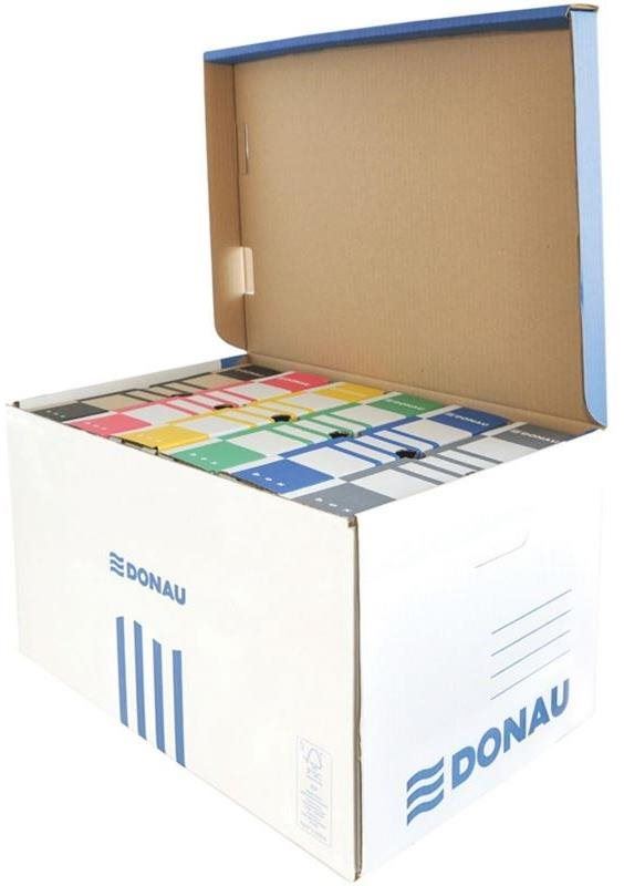 Archivační krabice DONAU 55.8 x 37 x 31.5 cm, bílo-modrá