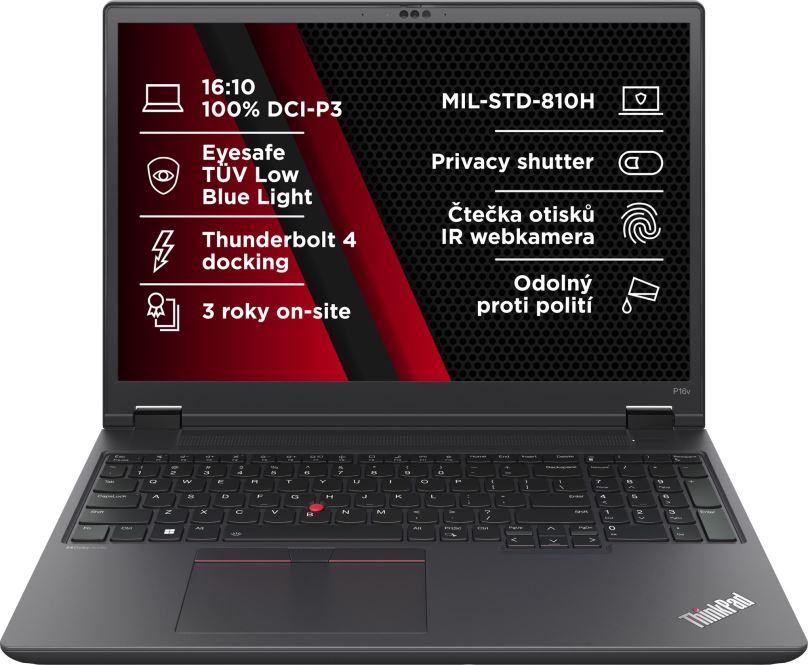 Notebook Lenovo ThinkPad P16v Gen 1 Thunder Black