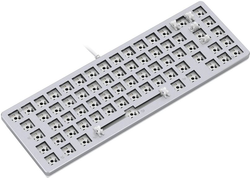 Custom klávesnice Glorious GMMK V2 65% Compact - Barebone, ANSI, bílá