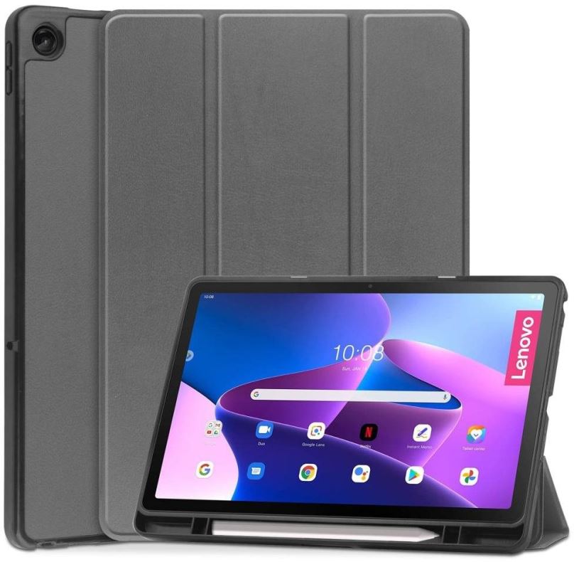 Pouzdro na tablet Tech-Protect  SC Pen pro Lenovo Tab M10 Plus 10.6'' 3rd Gen, šedé
