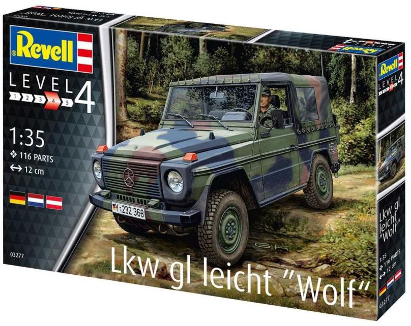 Model auta Plastic ModelKit military 03277 - Lkw gl leicht "Wolf"