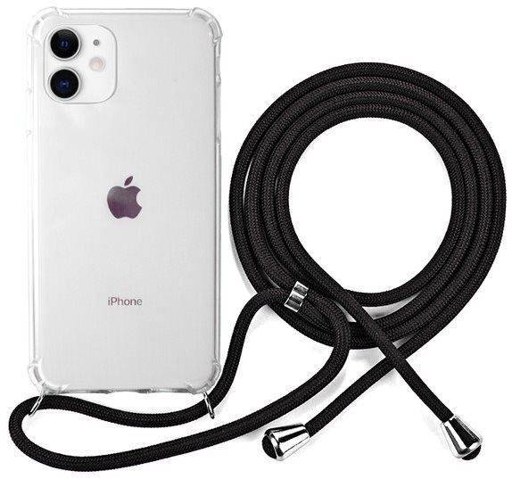 Kryt na mobil Epico Nake String Case iPhone 11 - bílá transparentní / černá