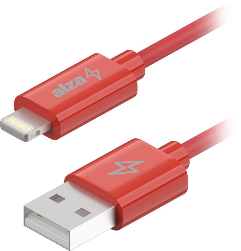 Datový kabel AlzaPower Core Lightning MFi (C189) 1m červený