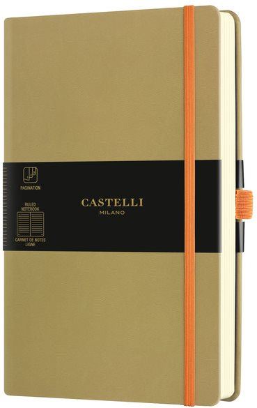 Zápisník CASTELLI MILANO Aqua Olive, velikost M