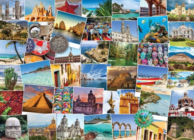 Puzzle Eurographics Puzzle Světoběžník - Mexiko 1000 dílků
