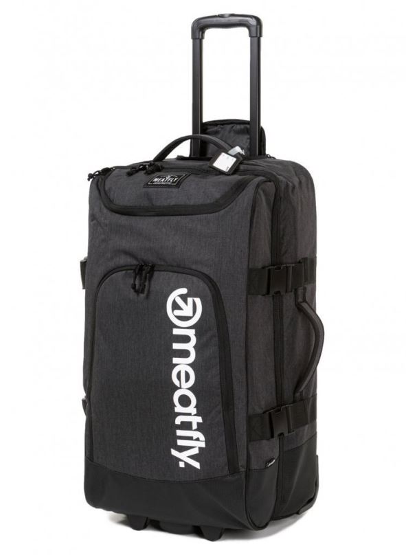 Cestovní kufr Meatfly Contin 3 Trolley Bag, Heather Charcoal, Black