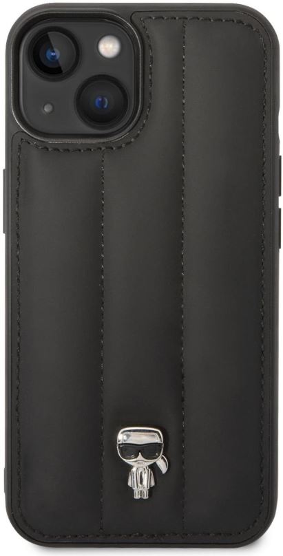Kryt na mobil Karl Lagerfeld Quilted Puffy Ikonik Logo Zadní Kryt pro iPhone 14 Plus Black