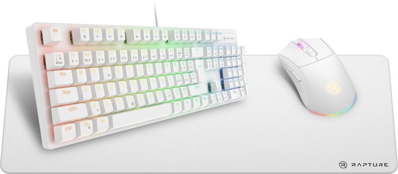 Set klávesnice a myši Rapture ELITE Gaming Set bílý