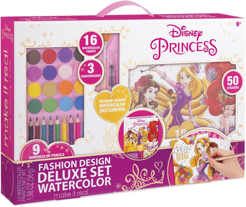 Zkrášlovací sada Make It Real Malovací sada Disney Princess