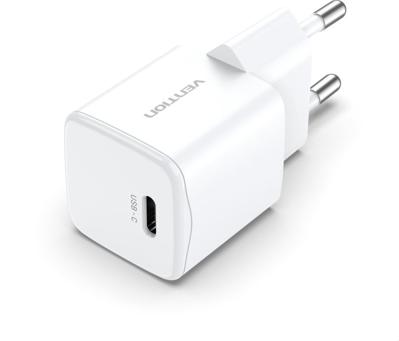 Nabíječka do sítě Vention Ultramini 1-Port USB-C Wall Charger (20W) EU-Plug White