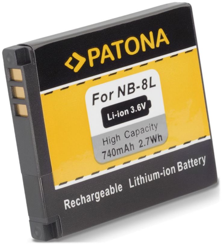 Baterie pro fotoaparát PATONA pro Canon NB-8L 740mAh Li-Ion