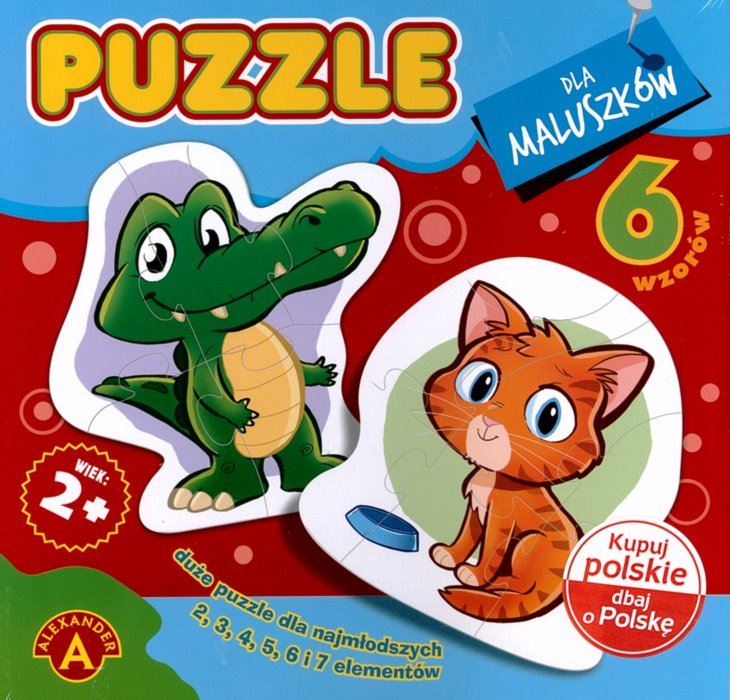 ALEXANDER Baby puzzle Zvířátka 6v1 (2-7 dílků)