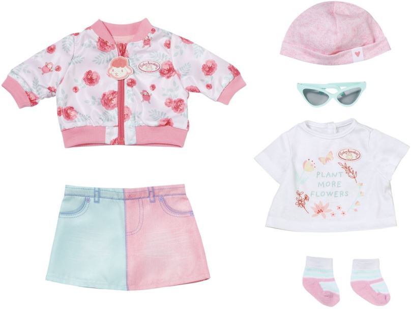 Oblečení pro panenky Baby Annabell Jarní souprava Deluxe, 43 cm