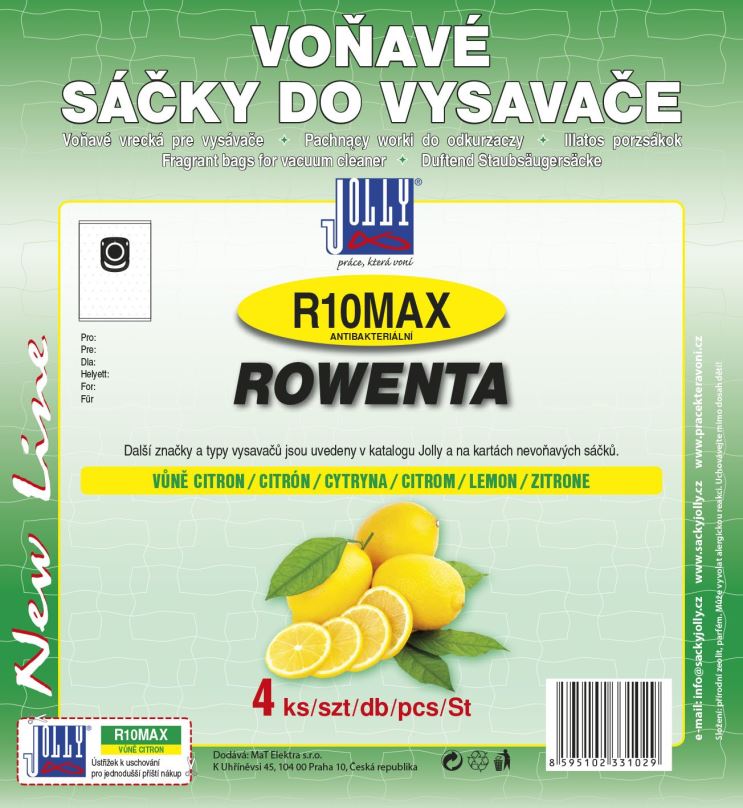 Sáčky do vysavače Sáčky do vysavače R10 MAX - vůně citron