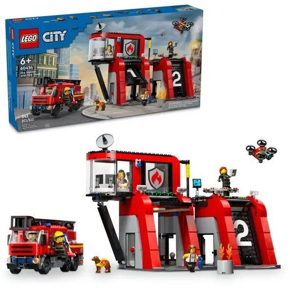 LEGO stavebnice LEGO® City 60414 Hasičská stanice s hasičským vozem