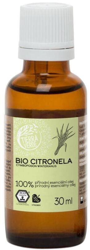 Esenciální olej TIERRA VERDE BIO Citronela 30 ml