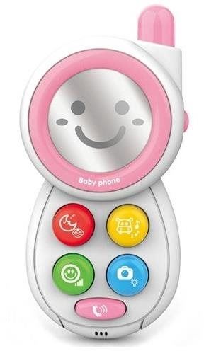 Interaktivní hračka Huanger telefon Smile Růžový