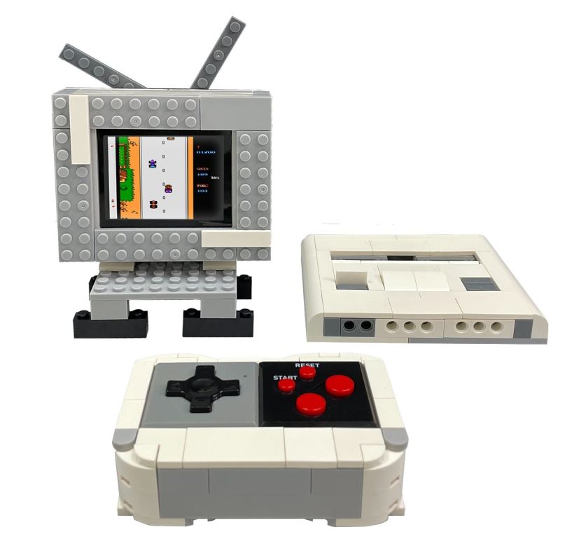 Herní konzole Millennium Bricks Console Arcade - retro konzole skládací