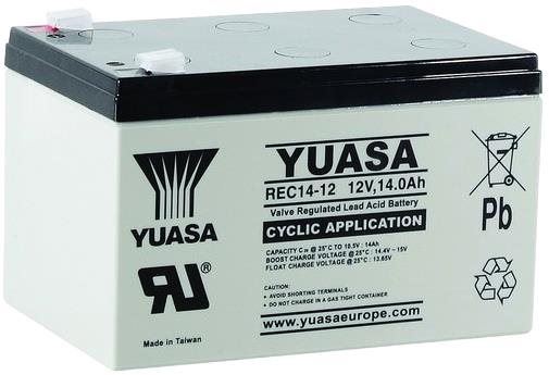 Trakční baterie Yuasa REC14-12, 14Ah, 12V