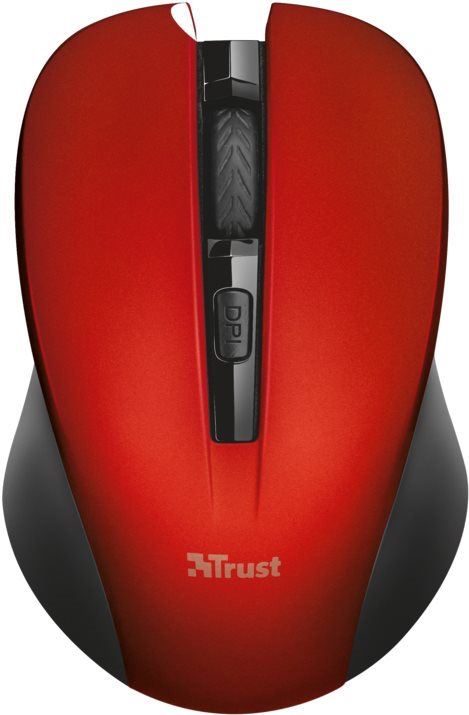 Myš Trust Mydo Silent Click Wireless Mouse - red