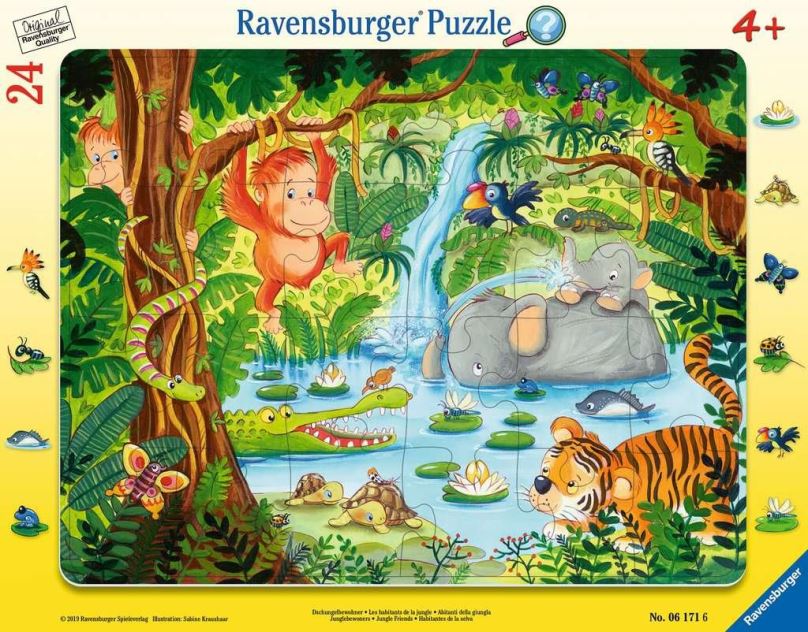 RAVENSBURGER Puzzle Přátelé z džungle 24 dílků