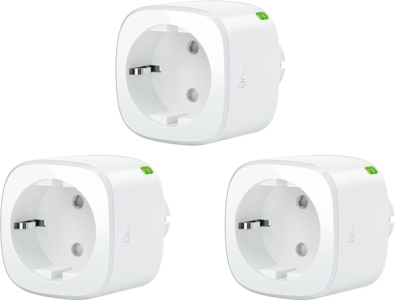 Chytrá zásuvka Eve Energy Smart Plug (Matter - compatible w Apple, Google, SmartThings & Amazon Alexa) (3-pack)