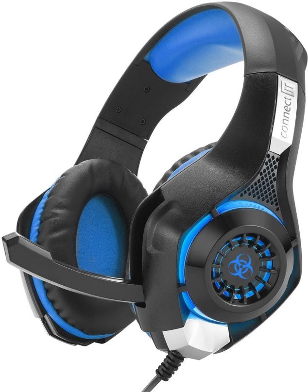 Herní sluchátka CONNECT IT CHP-4510-BL Gaming Headset BIOHAZARD modrá