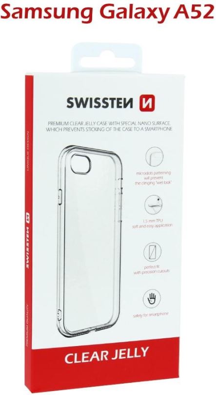 Kryt na mobil Swissten Clear Jelly pro Samsung Galaxy A52 / A52 5G / A52s transparentní