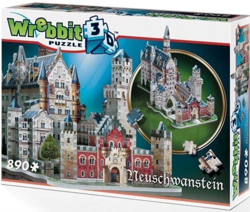 3D puzzle Wrebbit 3D puzzle Zámek Neuschwanstein 890 dílků