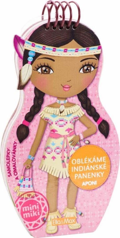 Omalovánky Oblékáme indiánské panenky Aponi - omalovánky