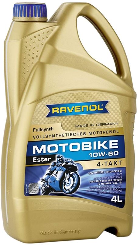 Motorový olej RAVENOL Motobike 4-T Ester 10W60; 4 L