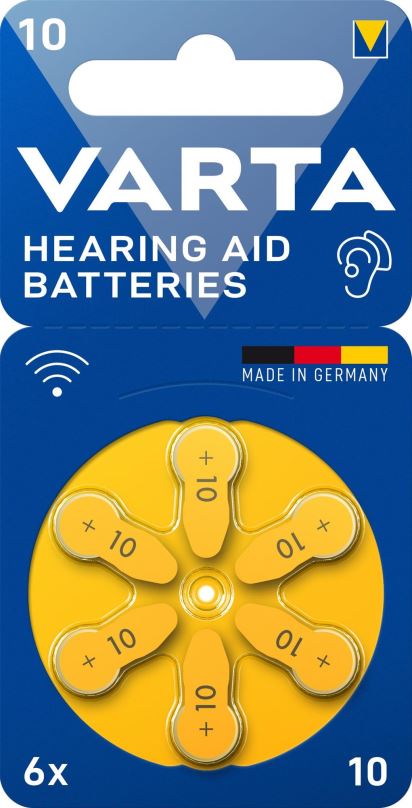 Jednorázová baterie VARTA baterie do naslouchadel VARTA Hearing Aid Battery 10 6ks
