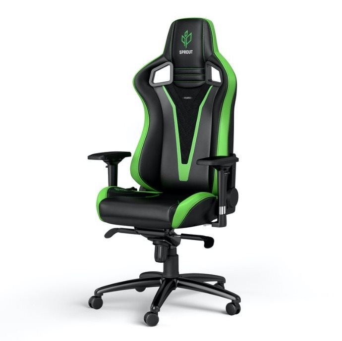 Herní židle Noblechairs EPIC Sprout Edition, černá/zelená