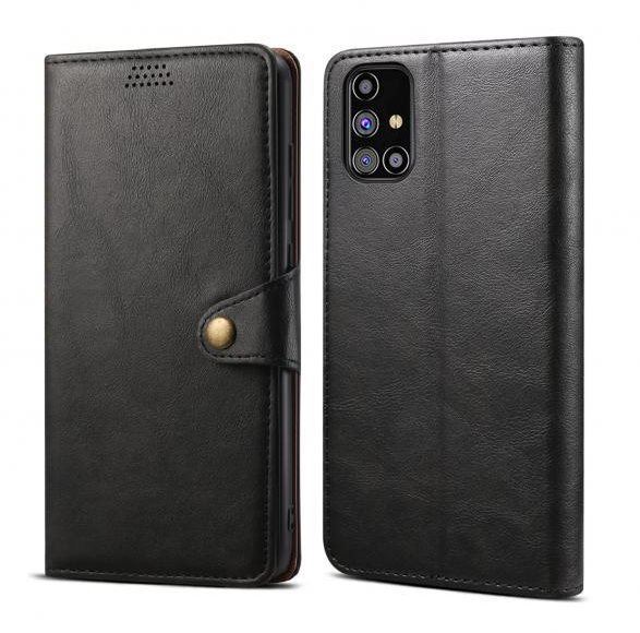Pouzdro na mobil Lenuo Leather pro Samsung Galaxy M31s, černé