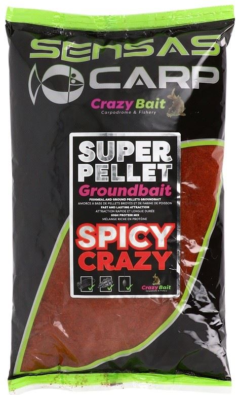 Sensas Vnadící směs Super Pellet Groundbait Spicy Crazy 1kg