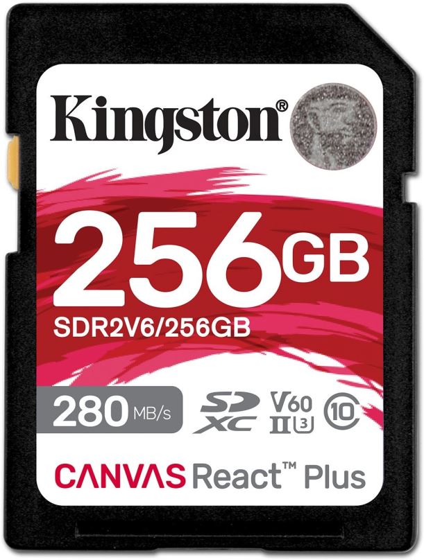 Paměťová karta Kingston SDXC 256GB Canvas React Plus V60