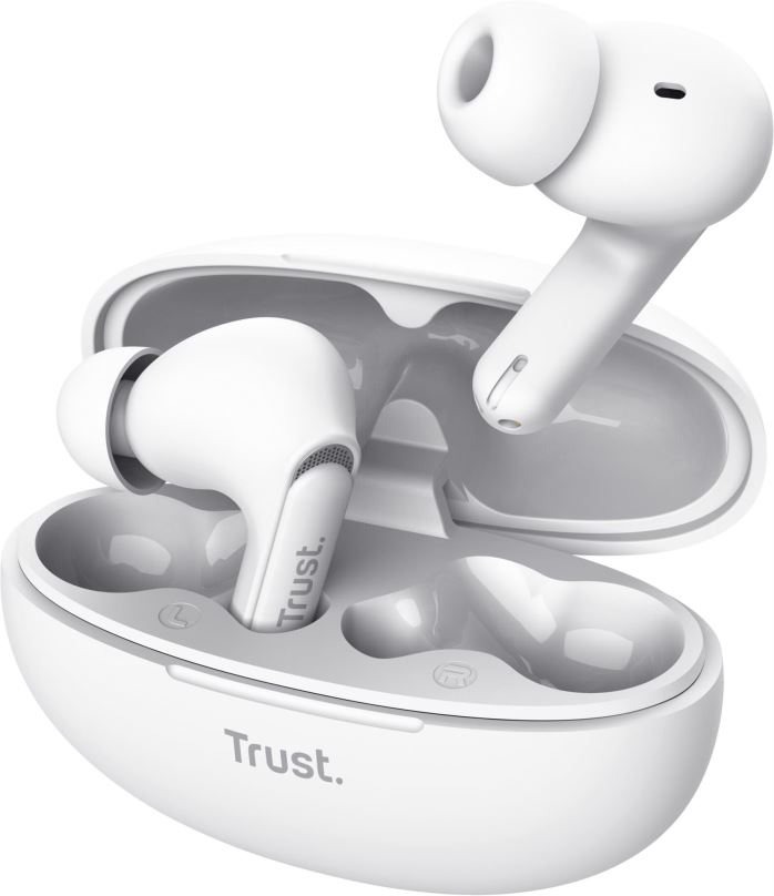 Bezdrátová sluchátka Trust YAVI ENC earbuds bílá