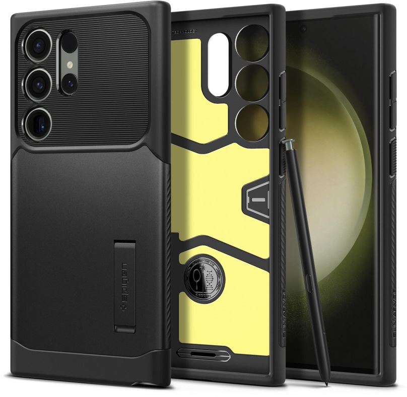 Kryt na mobil Spigen Slim Armor Black Samsung Galaxy S23 Ultra