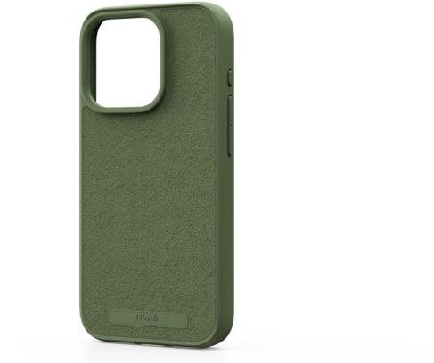Kryt na mobil Njord Suede MagSafe Case for iPhone 15 Pro Olive